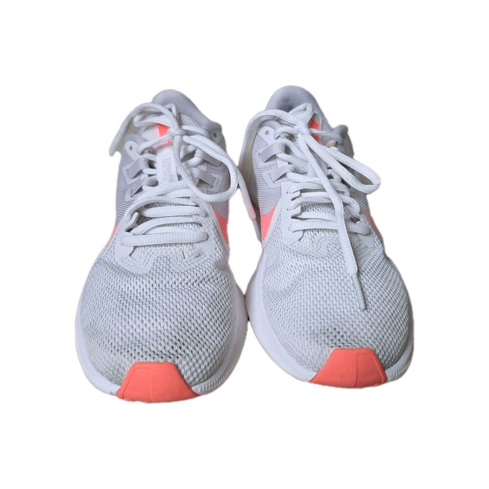 Nike Downshifter 9 Running Shoes Sneakers White Pink, Womens Size 7 - Picture 2 of 10